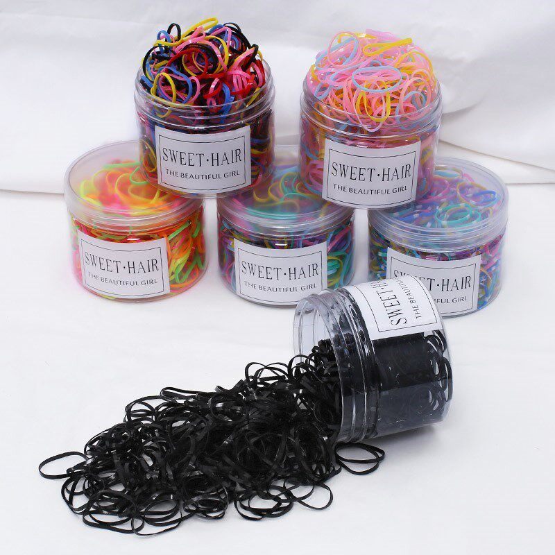 Zaghaired hair ring rubber-coated hair ring hair ring small frescoed hair accessories Adult Mori Women's Department disposable black