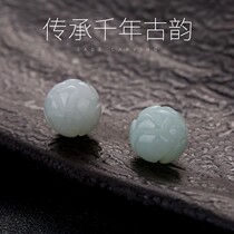 Imitation Emerald Loose Beads Triple Color Oil Cyan Glutinous Seed Jade Beads Hand Necklace Diy Ornaments