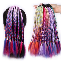 African Wig Dirty Braid Braided Hair Rope Color Gradient Short Section Twist Braid Hip Hop Children Braided Hair Rope