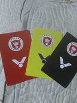 VICTOR VICTORY badminton referee supplies Red yellow and black cards Table tennis referee with red cards yellow cards black cards