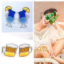 New Photography Props Personality Creative Theme Props Wedding Photography Shooting Wine Bottle Cup Beer Sunglasses Glasses