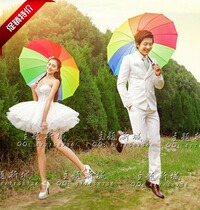 New photography props umbrella Wedding theme location shooting props Colorful umbrella Photo props rainbow umbrella