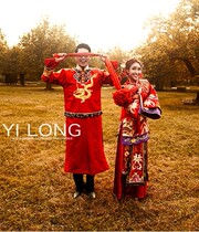 New hot selling costume photo studio supplies photography bride and groom wedding Red Hydrangea wedding costume photo props