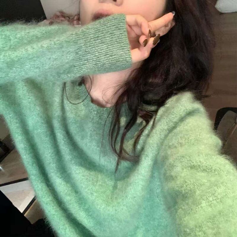 Youma's House High-End Heavy-Duty Hot Item 100% Cashmere Knitted Sweater with Gold Thread Hm3791B