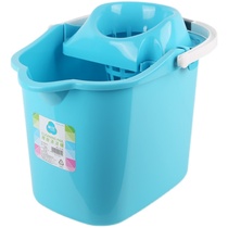 Tea Flower Tug Bucket Self-Wringing Bucket Plastic Squeeze Wash Mop Bucket Ground Tug Bucket Single Seller with thickened cleaning mound cloth