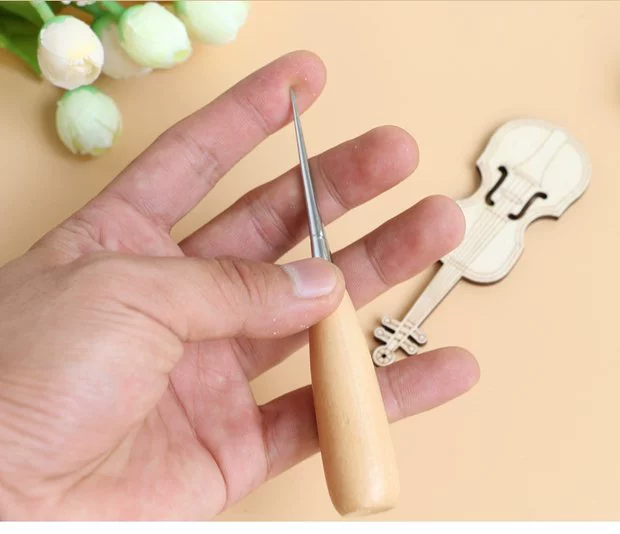 DIY vải phụ kiện Dụng cụ cầm tay Nhật Bản xuất khẩu chất lượng cao gỗ hoàng dương nón dùi một ngàn qua - Công cụ & vật liệu may DIY móc áo len cho bé