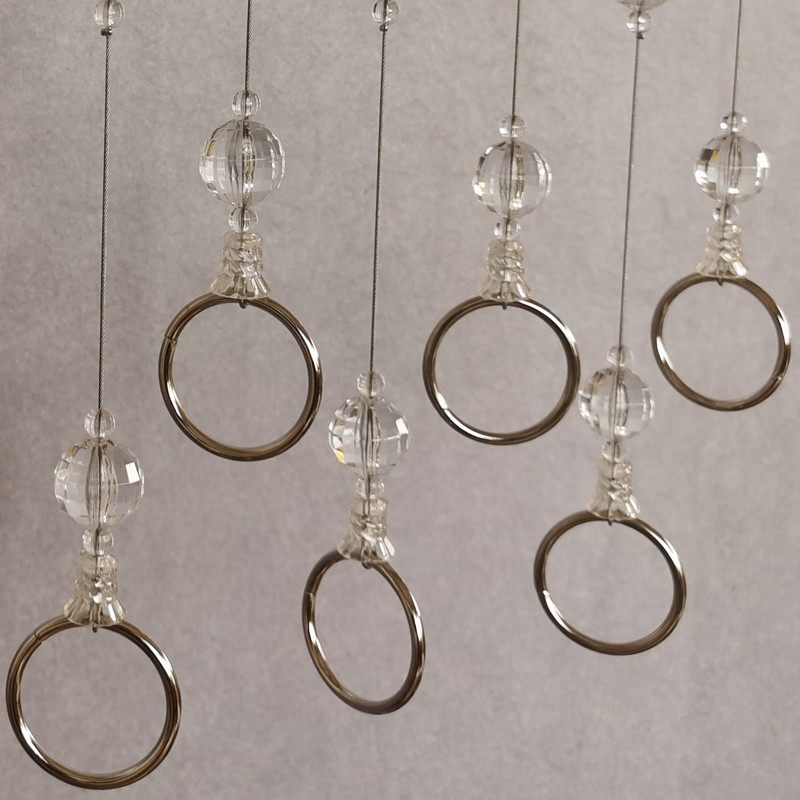 Clothing store crystal ring hanger hanging chain hanging clothes chain clothes hook ring wall hanging display bead chain