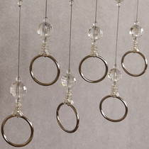Clothing store crystal ring hanger hanging chain hanging clothes chain clothes hook ring wall hanging display bead chain