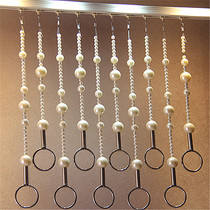 Clothing store crystal ring 30mm pearl pendant chain hanging bead chain hanger clothing ring display stand