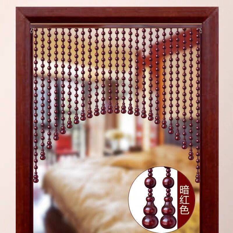 Mosquito-proof door curtain fragrant Zhangwood bead curtain partition window blocking fly living-room Xuanguan bedroom door mosquito repellent hanging curtain for home