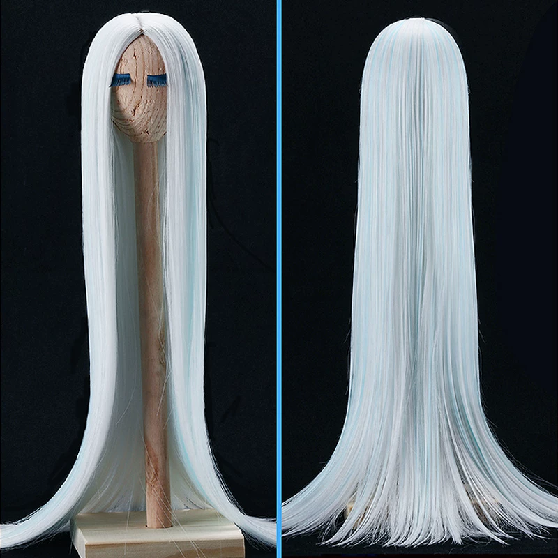 Длинные волосы куклы Ye Luoli в стиле древности, прическа 3-точечная BJD, укладка, парик с центральной проборкой, термостойкие шёлковые волосы, покрытие волос