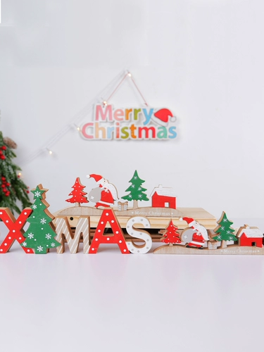 Рождественский деревянный декор с буквами, настольная касса для пожилых людей