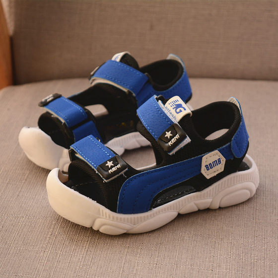 Summer New Boy Sandals 1-7 Years Old Boys Tendon Bottom Baotou Sandals Non-slip Soft Bottom Baby Toddler