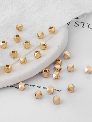 Золотые аксессуары, ювелирное украшение ручной работы, 14 карат, 4мм