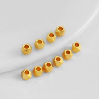 Матовое золото 2,5мм граненые угловые бусины (50 шт.)