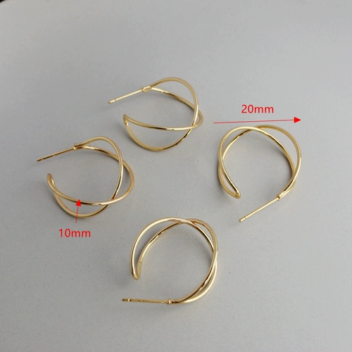 Медные серьги, аксессуар, аксессуары, 14 карат, золотой цвет, 20мм