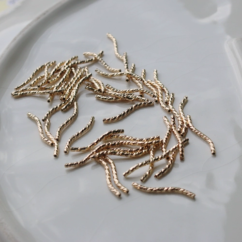 Браслет, изогнутая трубка, 14 карат, DIY, 35mm