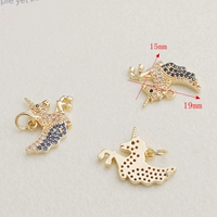 Цирконий, подвеска, 14 карат