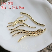 Браслет, изогнутая трубка, 14 карат, «сделай сам», 35mm