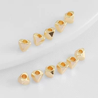 14К угловые бусины-проставки неправильной огранки 3 мм (50 шт.)