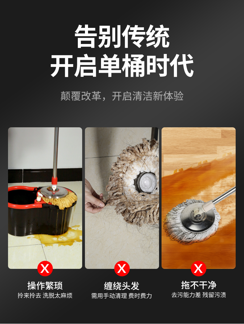 Free home lazy hand wash the mop to wipe an artifact ceramic tile floor dry wet amphibious yituo drag net mop mop