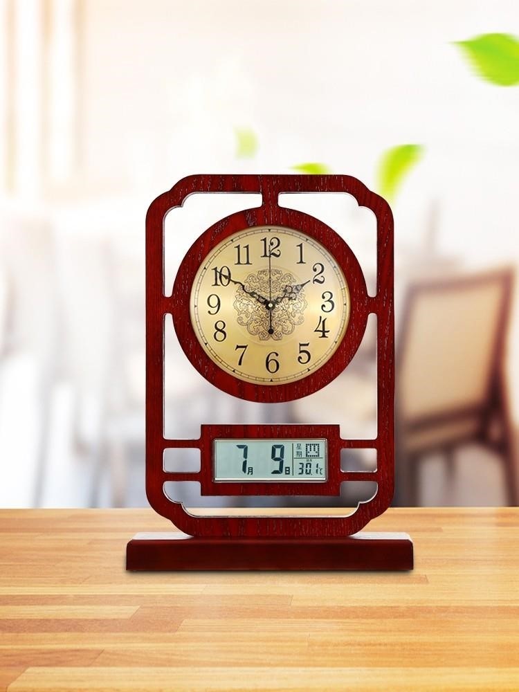 New Chinese seat bell Living room for home Fashion desktop Small and watch desktop sat clock Wanyear calendar clock swing piece