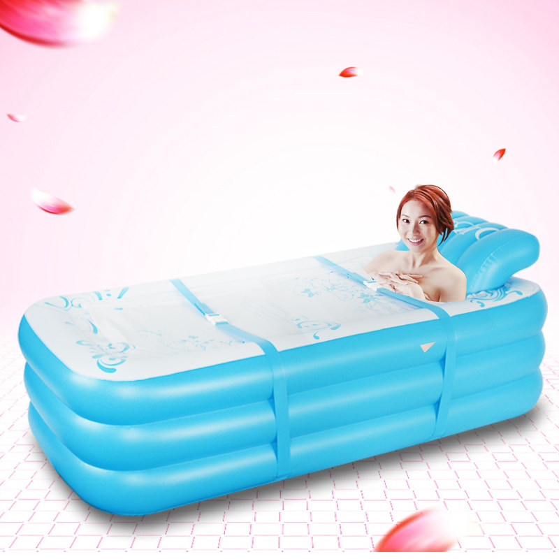 Adult bath bucket constant temperature heating folding bathtub oversized inflatable bathtub thickening bathtub swimming full body bath bucket