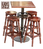 Высокий стул с твердым деревянным столом, стул с твердым деревянным столом для барного стола, бар, бар, бар, бар, стул, стул