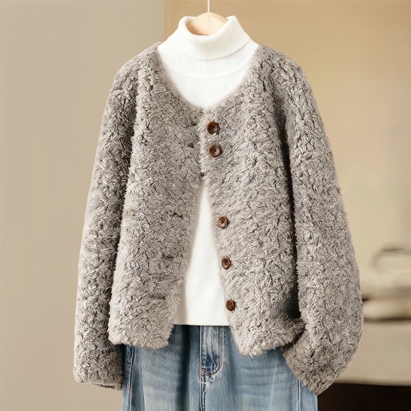 Off-Season Clearance Fur Coat for Women 2026 Autumn and Winter New Style All-Wool Fur Integrated Lamb Wool Short Coat
