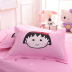 gia đình Cotton của giường chăn trải giường công chúa Bốn phim hoạt hình Chibi Maruko sinh viên cô gái trẻ em màu hồng của - Bộ đồ giường bốn mảnh bộ drap giường 1m6 Bộ đồ giường bốn mảnh