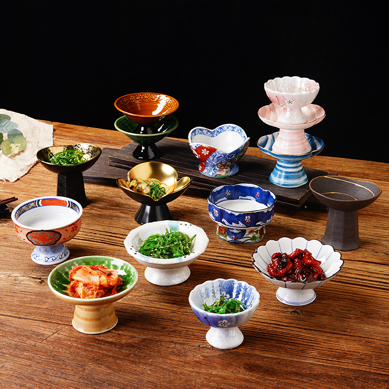 Japanese-Style Tall Appetizer Plate, Small Snack Plate, Creative Dessert Plate, Personalized Side Dish Plate, Ceramic Tableware, Sashimi Decorative Small Cup Japanese-Style Tall Appetizer Plate, Small Snack Plate, Creative Dessert Plate, Personalized Side Dish Plate, Ceramic Tableware, Sashimi Decorative Small Cup