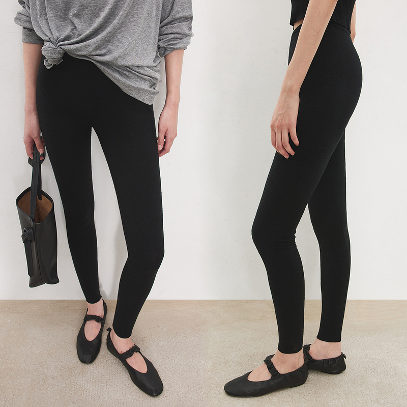 Chicjoc Layered B-Stocked Fine Worsted Wool High-Elastic Shaping Butt-Lifting Slimming Warm Bamboo-Leg Leggings