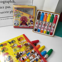 Bread big face Superman safety rotating crayon set Childrens painting washable six-color crayon