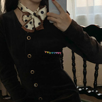 Japan BM Melville Korean version of the long wave dot satin silk scarf girls headdress spring new scarf