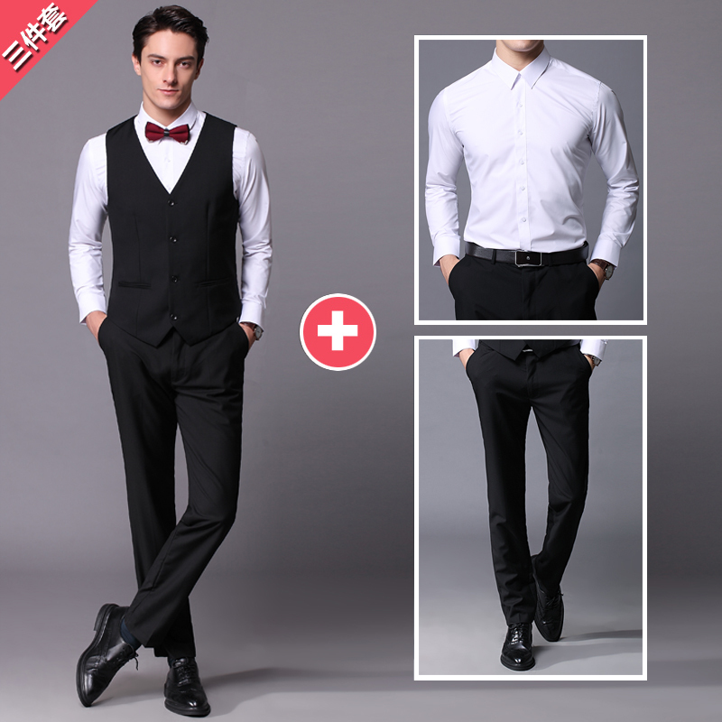 Suit Vest Three-Piece Set Men's Shirt Suit Pants Group Suit Groomsmen Outfit Wedding Attire Brother Outfits Suit Vest Three-Piece Set Men's Shirt Suit Pants Group Suit Groomsmen Outfit Wedding Attire Brother Outfits