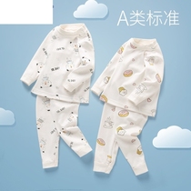 Autumn clothes and trousers womens treasure childrens underwear cotton home clothing boys spring and autumn pajamas girls thermal underwear set