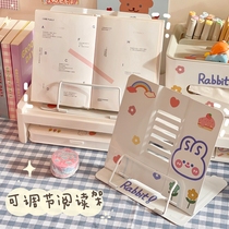Multifunctional reading bookshelf reading rack reading bracket portable book holder foldable student book holder