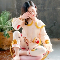 Childrens pajamas 10 a 12-year-old Autumn high-end middle and large size girl over 13 years old fat girl plus size suit 14 long sleeve