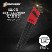 American Bolton BONDHUS Set Double Ball Head Inner Hexagon Key Wrench 69099 69037 Metric Imperial