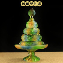 Tibetan supplies tantric Buddhist utensils glazed manzha panba auspicious Buddhist temple for cultivating mantala seven gems