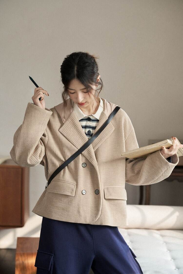 カジュアルフーデッドジャケット|アウター|2色|春物|Sora-1438