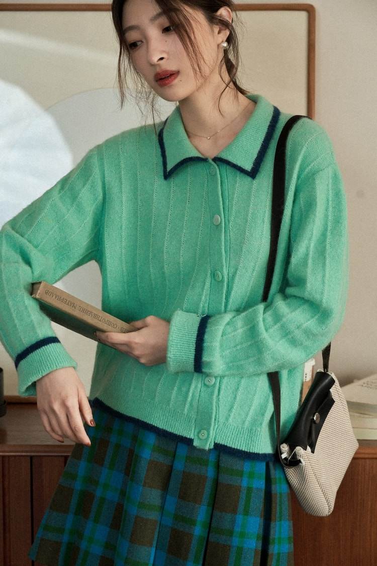 グリーンチェック コート スカート セットアップ|コート|スカート|春物