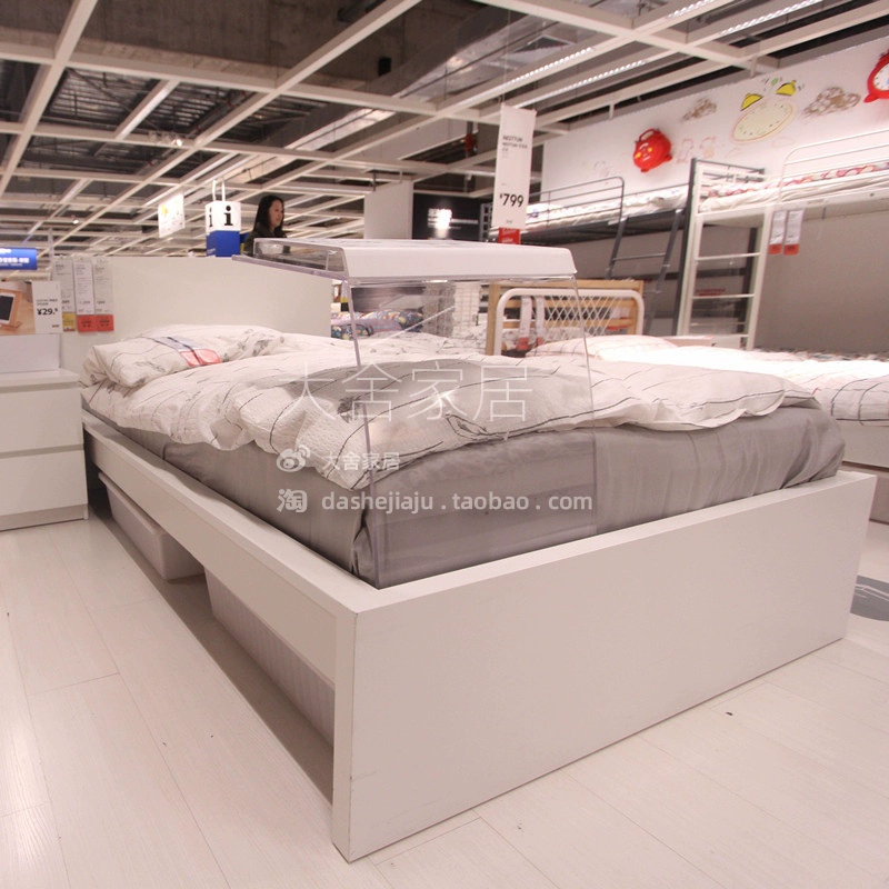 IKEA Khung giường đôi IKEA Malm Nội thất phòng ngủ hiện đại Chuyên gia mua hàng trong nước - Giường