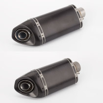Motorcycle modified exhaust pipe muffler four corners full carbon fiber CBR300 R15 V3 RC390 R3 MT07