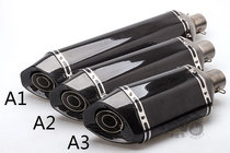 Motorcycle modified exhaust pipe muffler carbon fiber large hexagonal lengthened carbon fiber exhaust TMAX530 VMAX