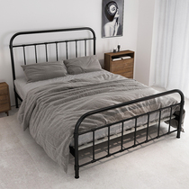 1869 Nordic Wrought iron bed Iron bed double bed 1 8m Stainless steel princess bed 1 5 single bed frame 1 2G002