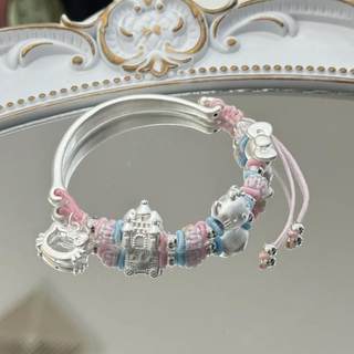 Foot silver 999 cute cartoon kitty cat half bracelet sterling silver jade gui dog melody bracelet girlfriend sanli bracelet