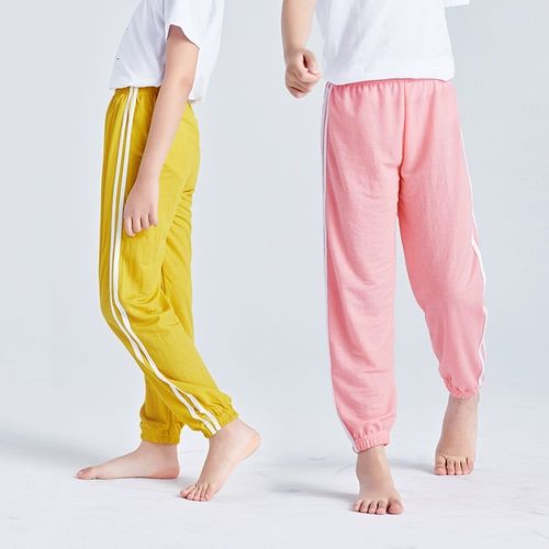 儿童防蚊裤夏季薄款宝宝空调裤女童防晒灯笼裤宽松男童长裤运动裤