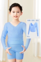 Лазурный, высокая талия, V-образный вырез