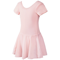 New childrens dance clothing girls summer short-sleeved Chinese dance skirt toddler ballet clothing professional practice clothing